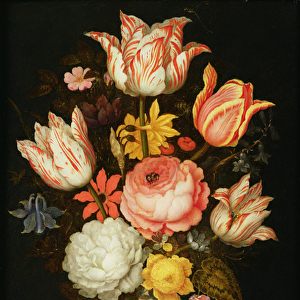 Still Life with Flowers (oil on panel)
