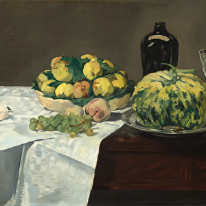 Still Life with Melon and Peaches, c. 1866 (oil on canvas)