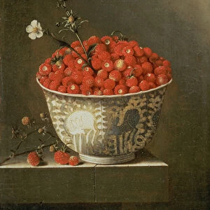 Still Life with Wild Strawberries in a Chinese Bowl