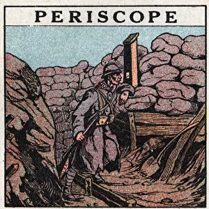 Light reflexion: periscope used in a trench by a Hairy during the First World War