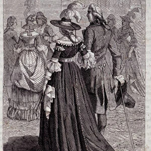 The lightning hat of the ladies of Paris in 1778 - in "