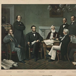 Lincolns cabinet, pub. 1865 (colour litho)