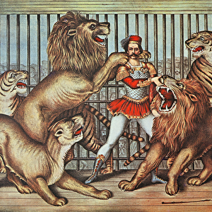 Lion Tamer, c. 1880 (colour litho)