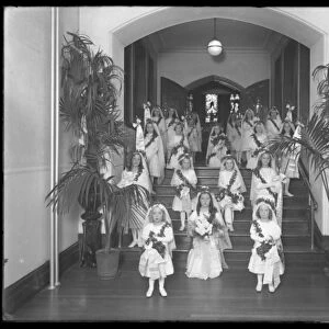 Little girls at the the Roman Catholic Orphan Asylum, Kingsbridge, Bronx
