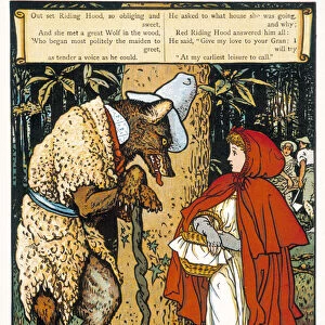 The Little Red Riding Hood (encounter with the wolf) - by John Lane