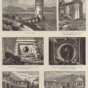 The Liverpool Corporation Waterworks, Lake Vyrnwy, Montgomeryshire, North Wales (engraving)