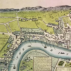 "Londinium Antiqua", map of London, pub. by William Darton