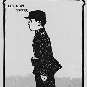 London Types: the Telegraph Boy (litho)