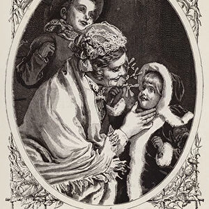 "Look, do, at this, and give me a kiss"(engraving)