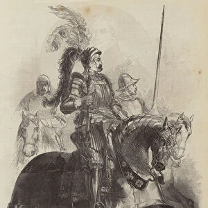 The Lord Mayors Champion, "The Man in Armour"of the Show (engraving)