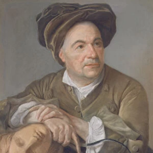 Louis Francois Roubiliac (1702-62) (pastel on paper laid on canvas)