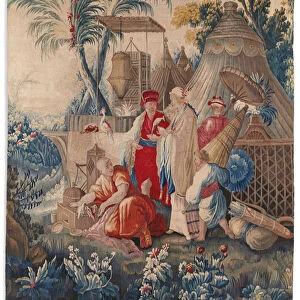 Louis XVI tapestry aux Chinoiserie, Aubusson, lat quarter of the 18th century