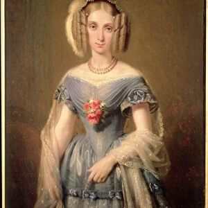 Louise-Marie d Orleans (1812-50) (oil on canvas)
