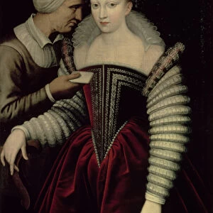 The Love Letter, a Lady with her Maid (oil on canvas)
