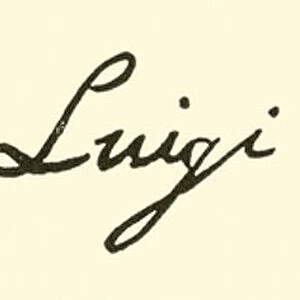 Luigi Boccherini, 1743-1805, signature (engraving)