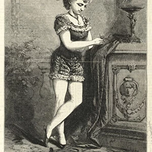 Lulu, the beautiful Circassian gymnast at the Holborn Amphitheatre (engraving)