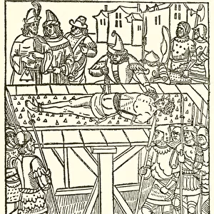 From Lydgates "Fall of Princes", 1494 (engraving)