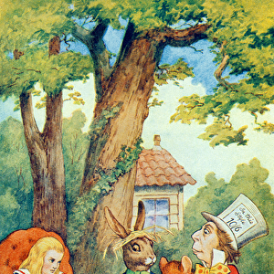 The Mad Hatters Tea Party, illustration from Alice in Wonderland by Lewis Carroll