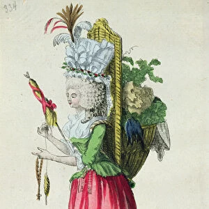 Madame des Trois Etats, caricature on the Three Estates of France before the Revolution
