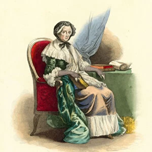 Madame Geoffrin (coloured engraving)