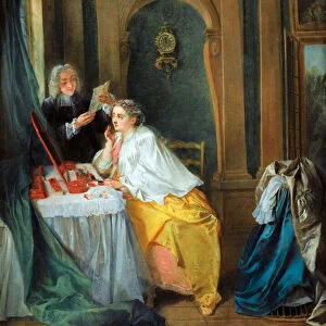 Madame Geoffrin (Marie Therese Rodet Geoffrin, 1699-1777) at her toilet