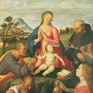 Madonna and Child with SS. Peter, Jerome and Mary Magdalene with a Bishop