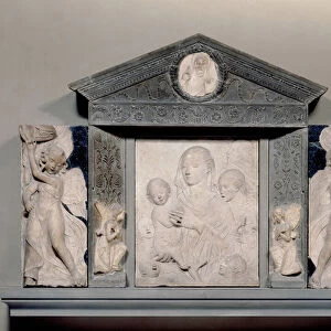 Madonna and Child: work by Agostino di Duccio conserved in the Museo Nazionale del Bargello, Florence