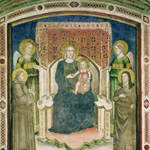 Madonna Enthroned with St. Francis of Assisi, St. Clare and Two Angels (fresco)