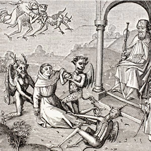 The magician Armogenes orders devils to bring him the apostle St. James, from Military