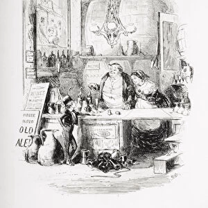 A magnificent order at the public house, illustration from David Copperfield