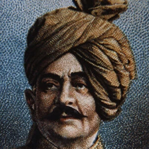 Maharajah Sir Pertab Singh, Colonel of the Jodhpur Lancers (colour litho)