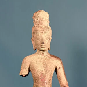Maitreya Buddha, pre-Khmer figure, early 8th century (bronze)