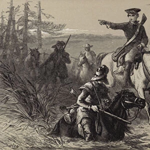 Major Washington on his Mission to the French Commander (engraving)