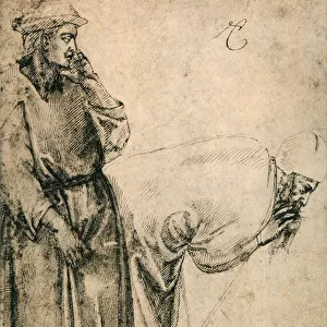 Male figures (copy from Giotto); drawing by Michelangelo. The Louvre, Paris