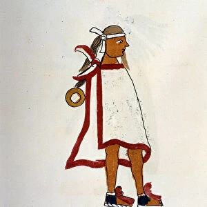 Man of the Aztec People in Codex Vaticanus 3738 (Codex Vat. Rios)