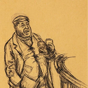 Man at a Bar (pencil on paper)