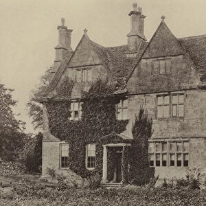 The Manor House, Withington, Glos (b / w photo)