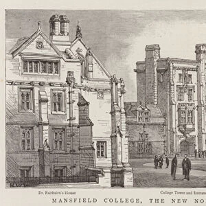 Mansfield College, the New Nonconformist College at Oxford (engraving)