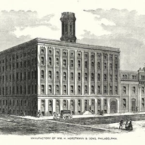 Manufactory of William H Horstmann and Sons, Philadelphia (engraving)
