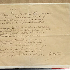 Manuscript of Arthur Rimbauds poem: "The Vowels", 19th century