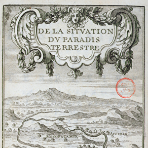 Map from De La Situation du Paradis Terrestre, 1691 (engraving)