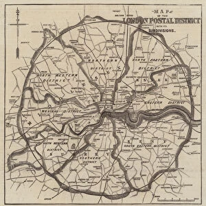 Map of the London Postal Districts (engraving)