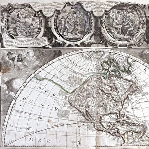 Map of North America, 1708 (etching, 1717)