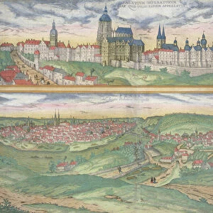 Map of Prague, from Civitates Orbis Terrarum by Georg Braun (1541-1622