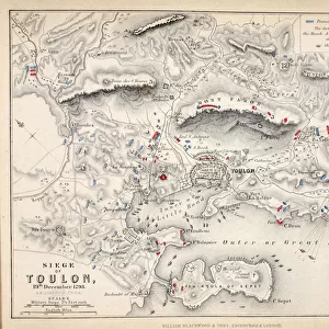 Map of the Siege of Toulon, published by William Blackwood and Sons, Edinburgh & London