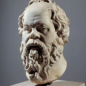 Marble bust of the Greek philosopher Socrates (470-399 BC
