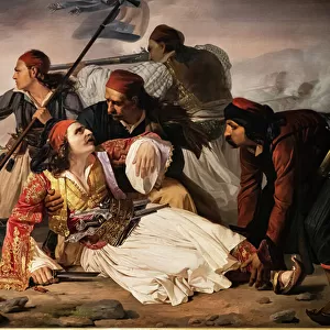 Marco Botzaris Death, c. 1841 (oil on canvas)