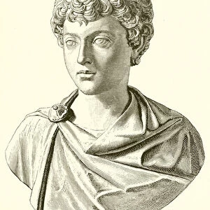 Marcus Aurelius as a Boy. (Bust in the Capitol, Gallery, No. 70) (engraving)