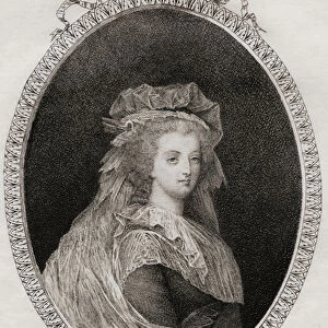 Marie-Antoinette (1755-93): Queen of France (etching)