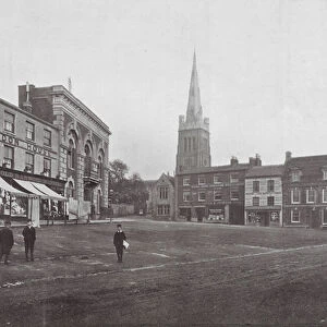 The Market Place, Kettering (b / w photo)